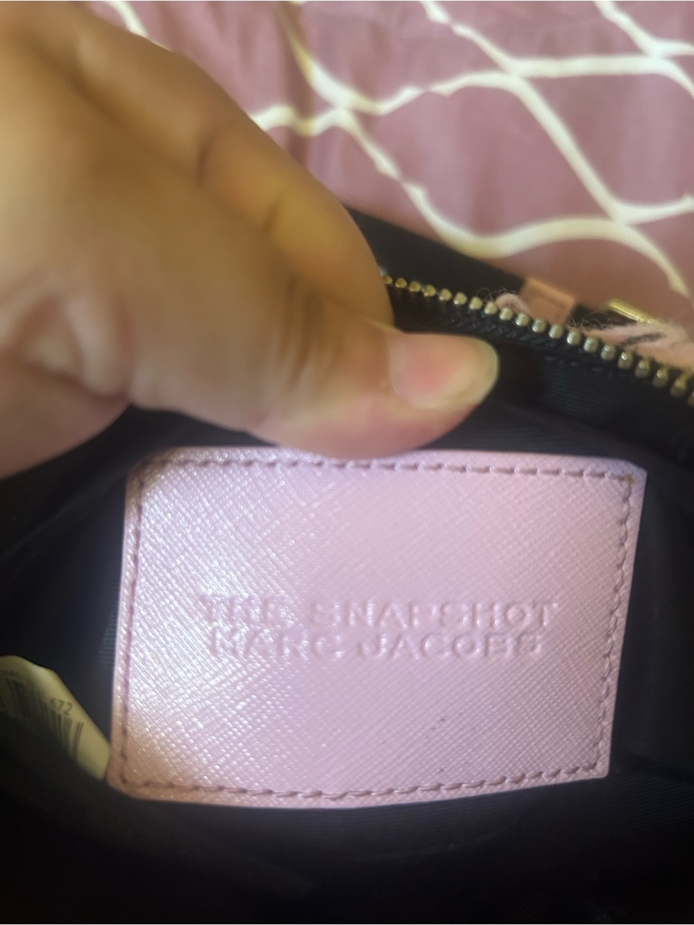 Marc Jacobs Pink Faux Fur Crossbody with Black Logo Strap - Picture 9 of 13